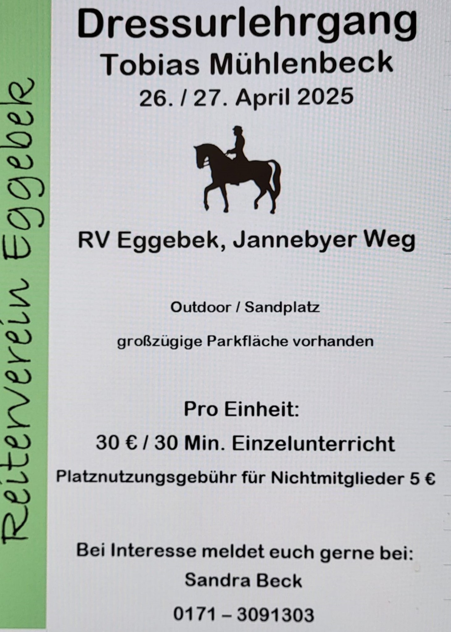 Dressurlehrgagn Tobi 26 27 April 25